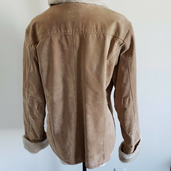 Adler Collection Women's Tan Lamb Skin Leather Jacket Size Large - Picture 5 of 11